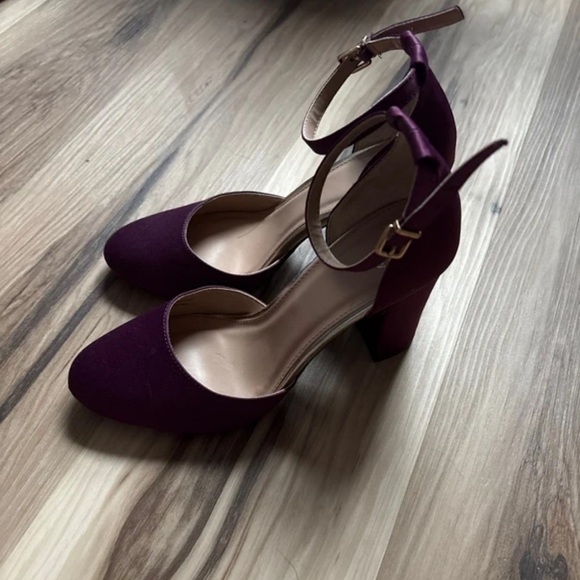 a new day Women's Purple Ankle Strap Heels - Picture 3 of 5